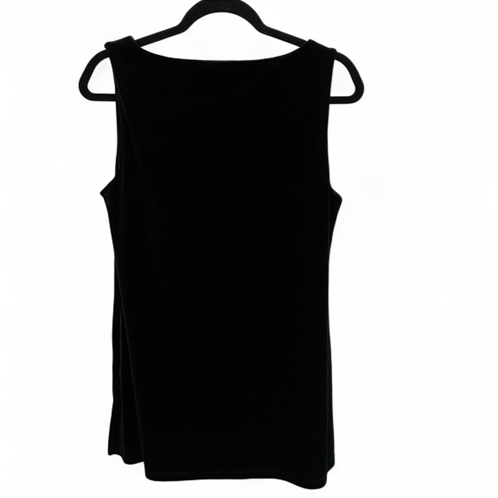 Ellen Tracy Classic Black Velvet Tank Top - Picture 2 of 6